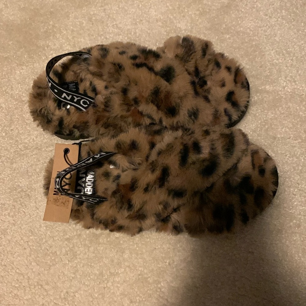 Platform sandals animal print